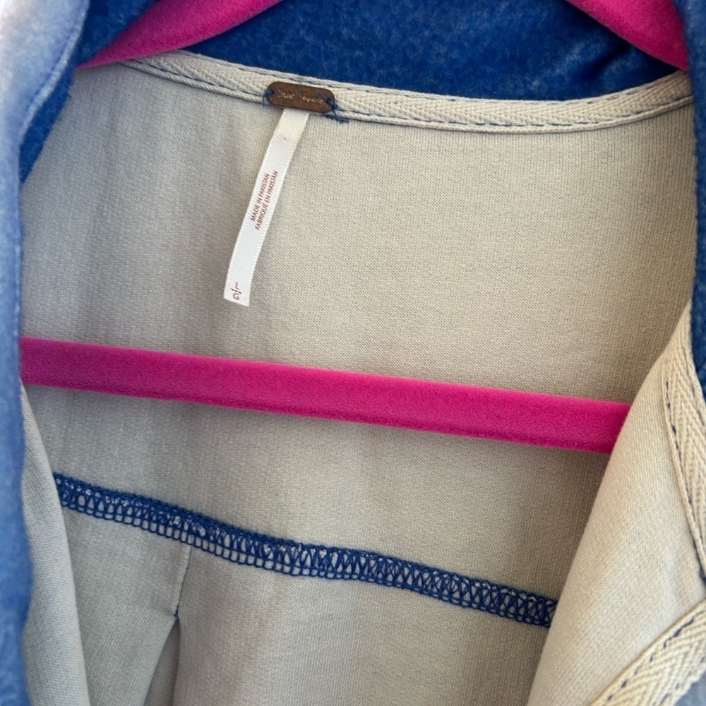 Free people Blue and Cream Knit Jacket - Picture 4 of 7
